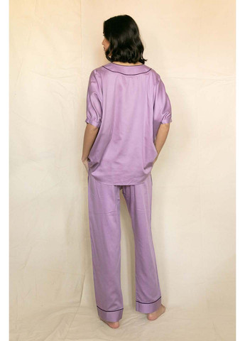 Сиреневая всесезон пижамный комплект кофта + брюки Fable & Eve Wimbledon 1773