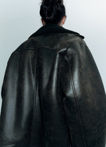 Темно-коричневая демисезонная куртка Zara