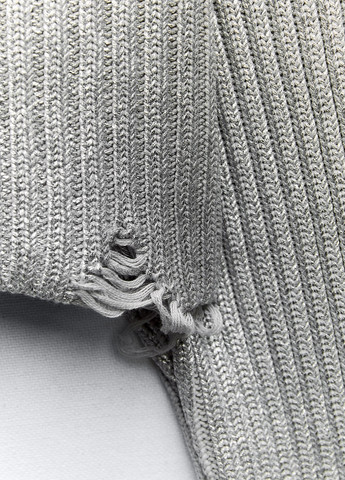 Серебряный демисезонный свитер Zara