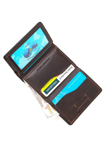 Мужской кожаный кошелек 8х10х1,5 см Grande Pelle (275071804)