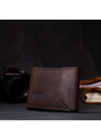 Чоловічий шкіряний гаманець 10х8х0,5 см Grande Pelle (275073841)