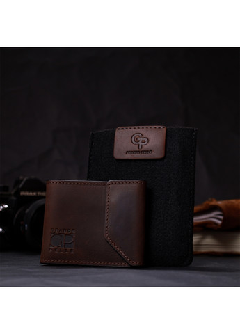 Чоловічий шкіряний гаманець 10х8х0,5 см Grande Pelle (275073841)