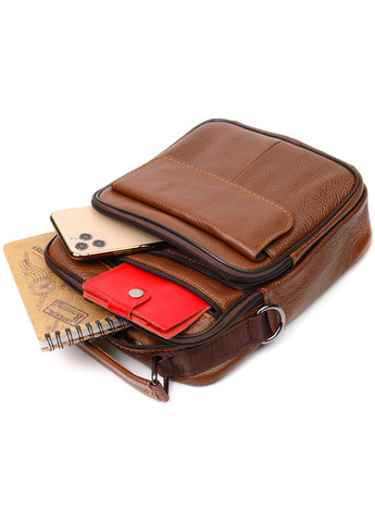 Чоловіча шкіряна сумка 19,5х24х4,5 см Vintage (275074425)