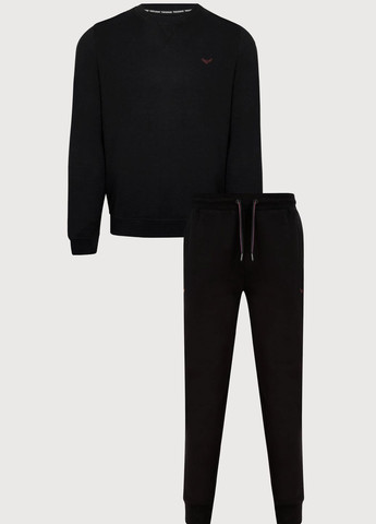 Чорний демісезонний спортивний костюм (світшот, штани) Threadbare