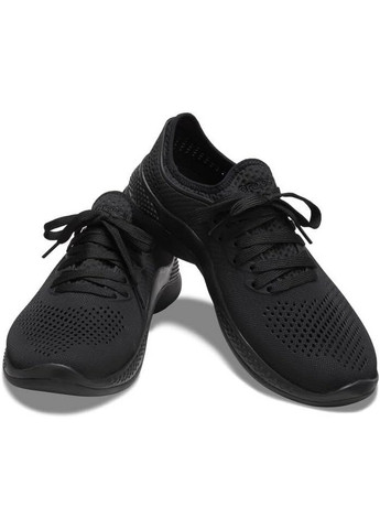 Черные демисезонные кроссовки крокс Crocs LiteRide 360 Pacer Black/Black