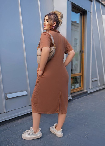 Светло-коричневое платье Anastasimo