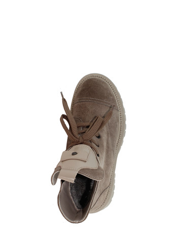 Зимние ботинки az-014 кофейный Alvista из натуральной замши
