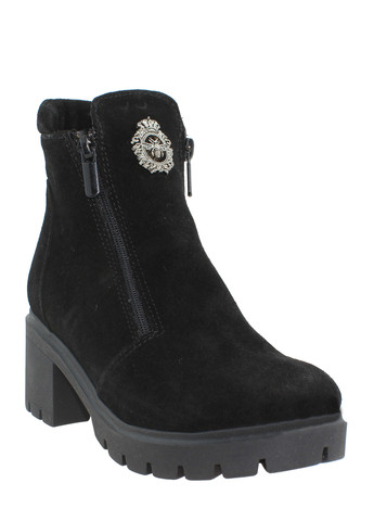 Зимние ботинки az310-11 черный Alvista из натуральной замши