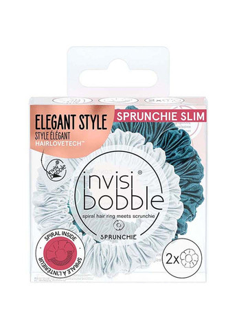 Резинка-браслет для волосся SPRUNCHIE SLIM Cool as Ice 2 шт Invisibobble (275333622)