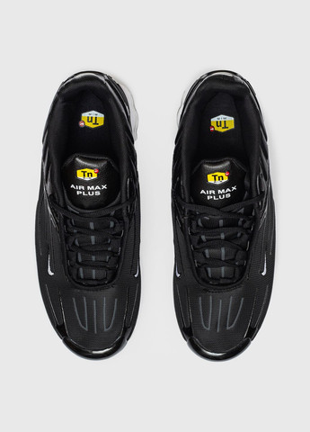 Чорні всесезон чоловічі кросівки чорні air max plus 3 black No Brand