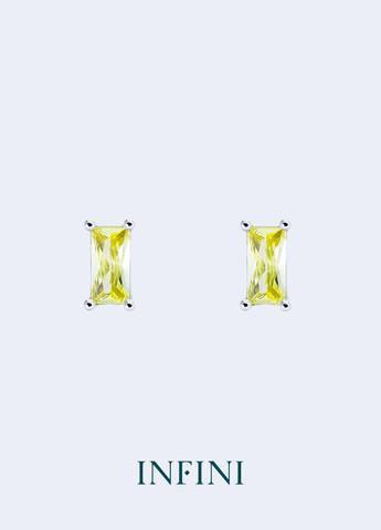 Сережки срібні з жовтими цирконами Infini (276004309)