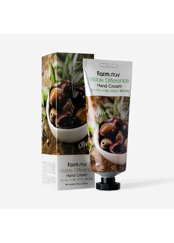 Крем для рук с маслом Visible Difference Olive Hand Cream FarmStay (275457190)