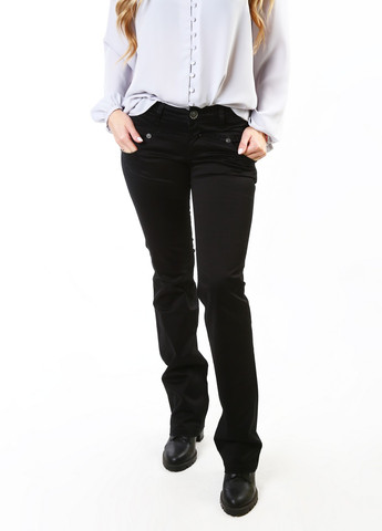 Черные кэжуал демисезонные брюки Wampum