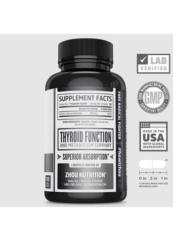 L-Селенометионин Selenium 200 100вегкапс Zhou Nutrition (275469682)