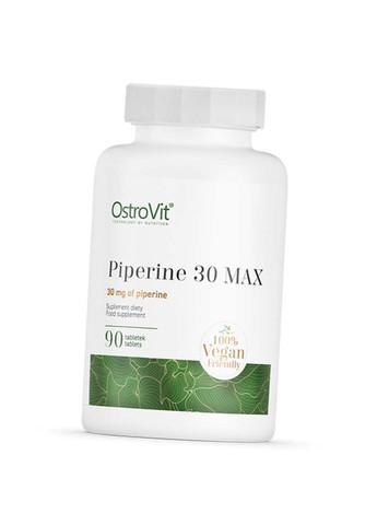 Экстракт плодов черного перца Piperine 30 Max 90таб Ostrovit (275468721)
