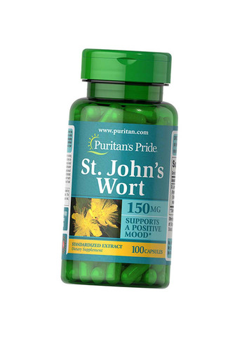 Стандартизированный экстракт зверобоя St. John's Wort Standardized Extract 150 100капс Puritans Pride (275469040)