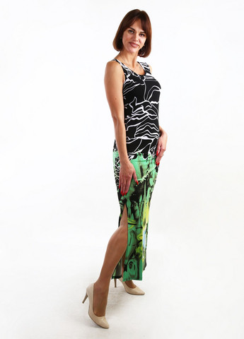 Комбинированное кэжуал платье Meggi с абстрактным узором