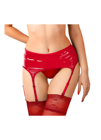 Сексуальный виниловый пояс для чулок - Niks, размер XS-M, Красный Art of Sex (275733085)