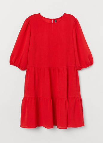Червона повсякденний сукня H&M однотонна