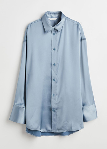 Светло-синяя блуза атласная H&M