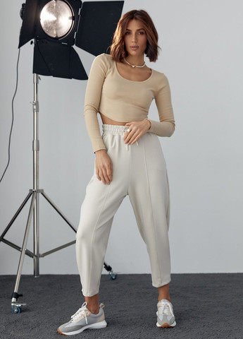 Облегающая трикотажная кофта в рубчик Lurex (275927672)