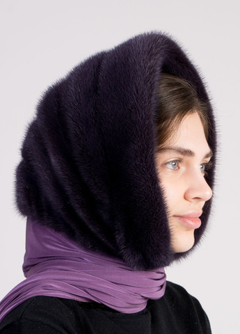 Женский меховой норковый платок на голову Меховой Стиль мушля (275929653)