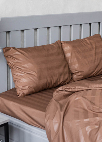 Комплект постельного белья Страйп коричневый (двуспальный) Homedec - (275929808)