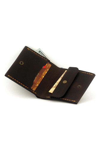 Мужской кожаный кошелек на кнопке классический Wallet Square с отделением для монет Anchor Stuff (275992274)