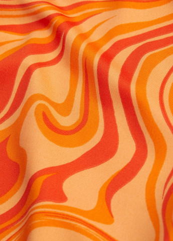 Оранжевое повседневный платье H&M с абстрактным узором