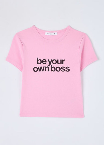 Розовая летняя футболка женщин Terranova