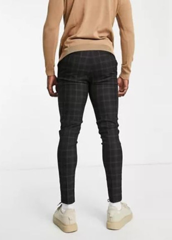 Темно-коричневые классические демисезонные зауженные брюки Asos