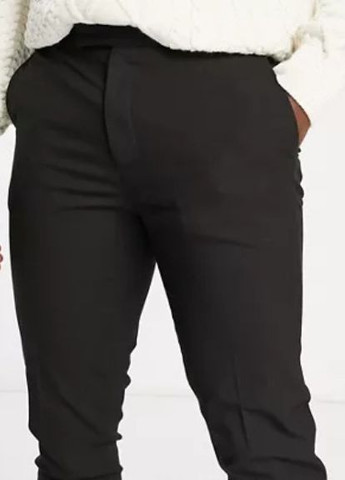 Черные классические демисезонные зауженные брюки Asos