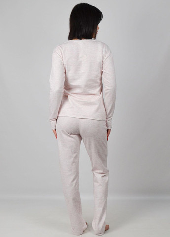 Светло-розовая всесезон пижама женская реглан + брюки Roksana