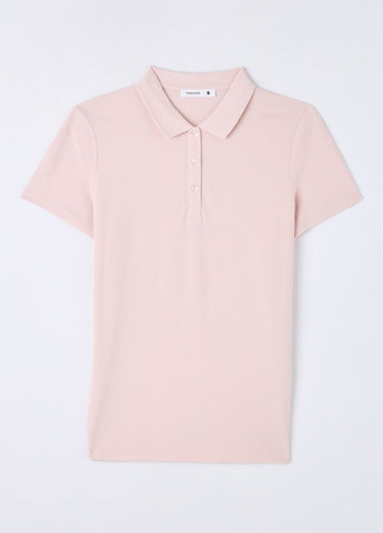 Светло-розовая женская футболка-поло женщин Terranova однотонная