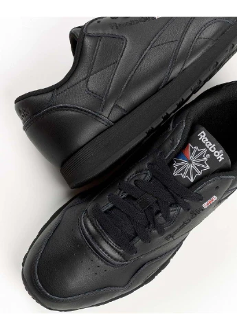 Чорні чоловічі кросівки classic leather plus gv8541 демісезон Reebok