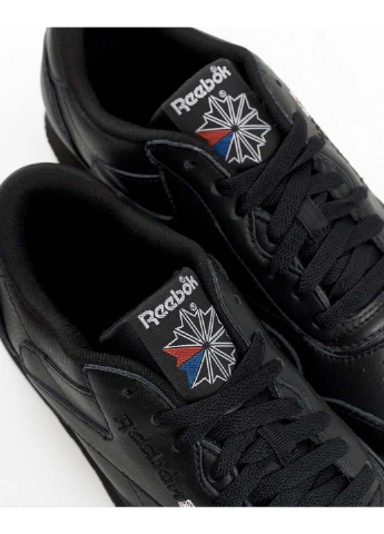 Чорні чоловічі кросівки classic leather plus gv8541 демісезон Reebok