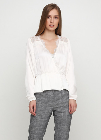 Молочная блуза с микро-дефектом H&M
