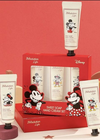 Набір кремів для рук «Солодке мило» JMsolution Life Disney Sweet Soap Hand Cream Set, 3х50ml JM Solution (276255433)