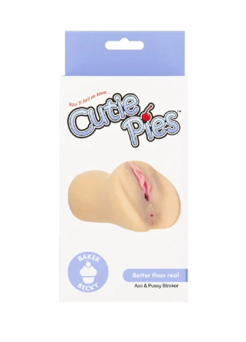 Мастурбатор-вагина и попка Cutie Pies Baker Becky Vagina & Ass Masturbator, вибропуля в подарок Trainer (276325583)