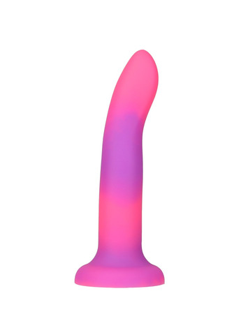 Фалоімітатор, що світиться в темряві, Rave 8″, Glow in the Dark Dildo Pink Purple, 20,3 см ADDICTION (276325691)