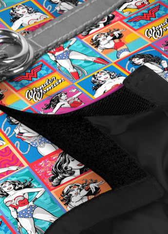 Шлей для собак мягкая Clothes с QR паспортом "Чудо-женщина комикс", XS3, В 32-35 см, С 22-24 см WAUDOG (276387474)