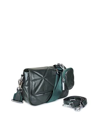 Кожаная зеленая сумочка с цепочкой через плечо,,3156 зел Fashion (276390282)