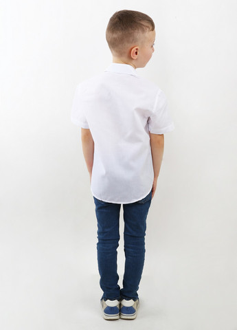 Белая кэжуал рубашка однотонная Mtp
