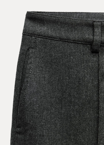 Темно-серые классические демисезонные брюки Zara