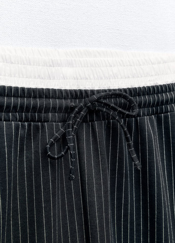 Черно-белые повседневный демисезонные брюки Zara