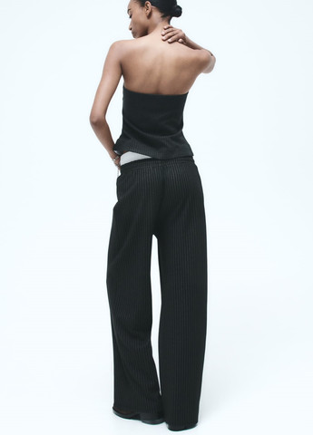 Черно-белые повседневный демисезонные брюки Zara