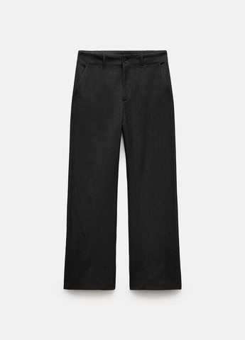 Темно-серые классические демисезонные брюки Zara