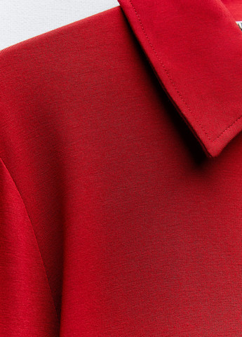 Красная классическая рубашка однотонная Zara