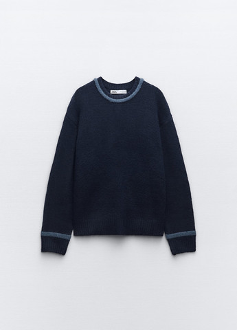 Темно-синій демісезонний светр Zara