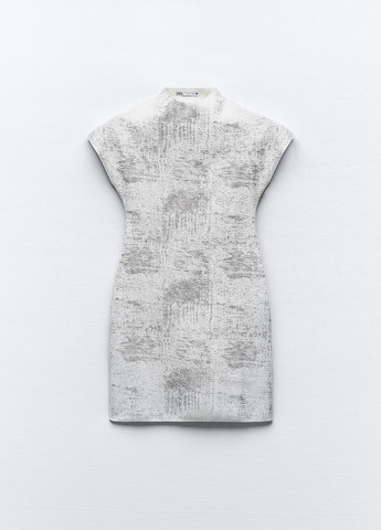 Срібна святковий сукня Zara однотонна
